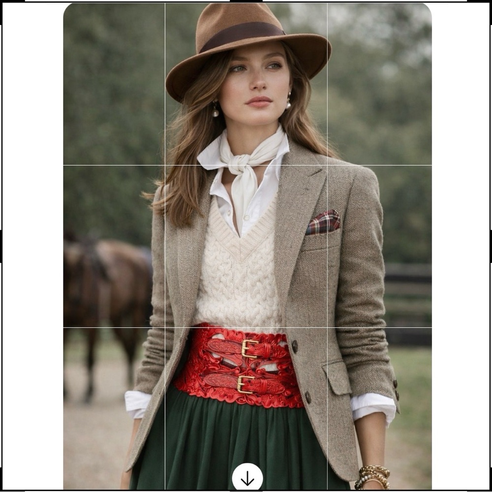 Ralph Lauren Red Leather Corset Belt 
Western, Equestrian, Quiet Luxury Sz. L